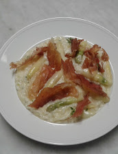 Risotto asparagi e prosciutto croccante di Parma