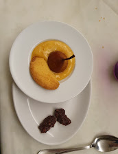 Zabaione caldo con pera cotta